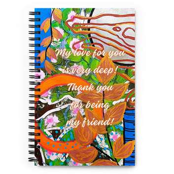 Friendship Spiral Notebook Design 8 POSTCARD The DEEP Store