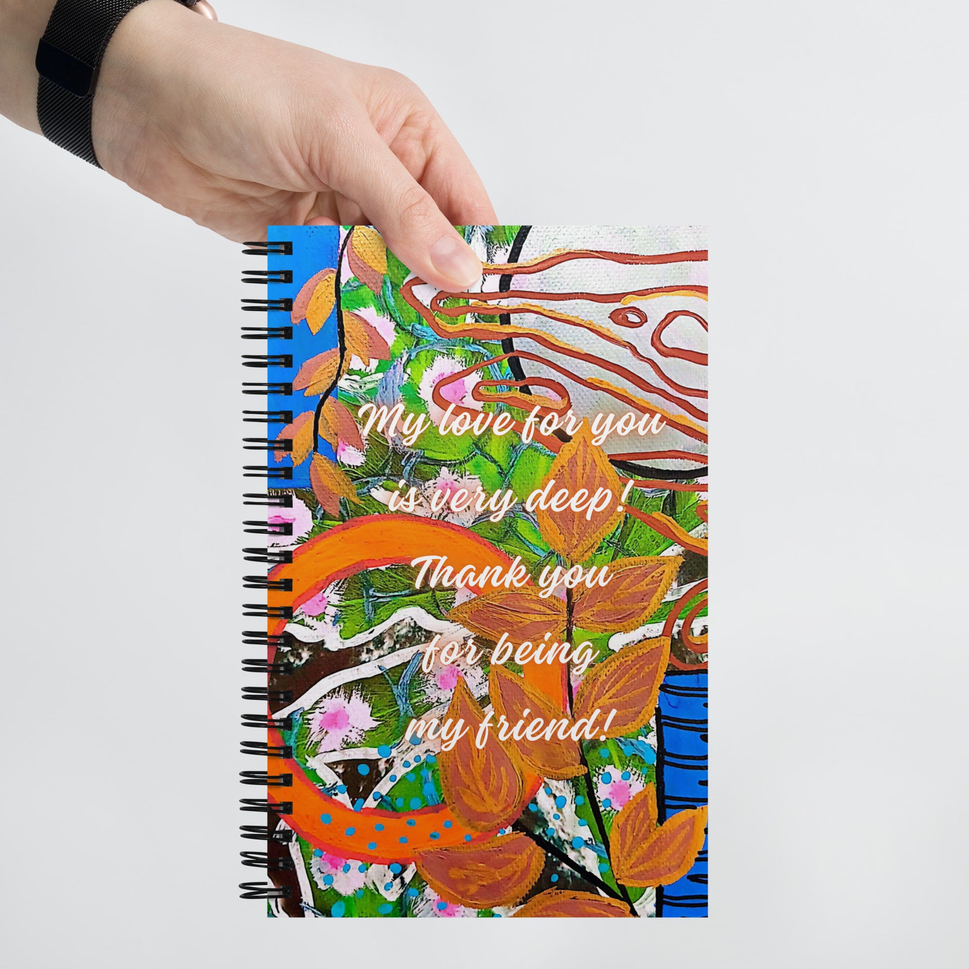 Friendship Spiral Notebook Design 8 POSTCARD The DEEP Store