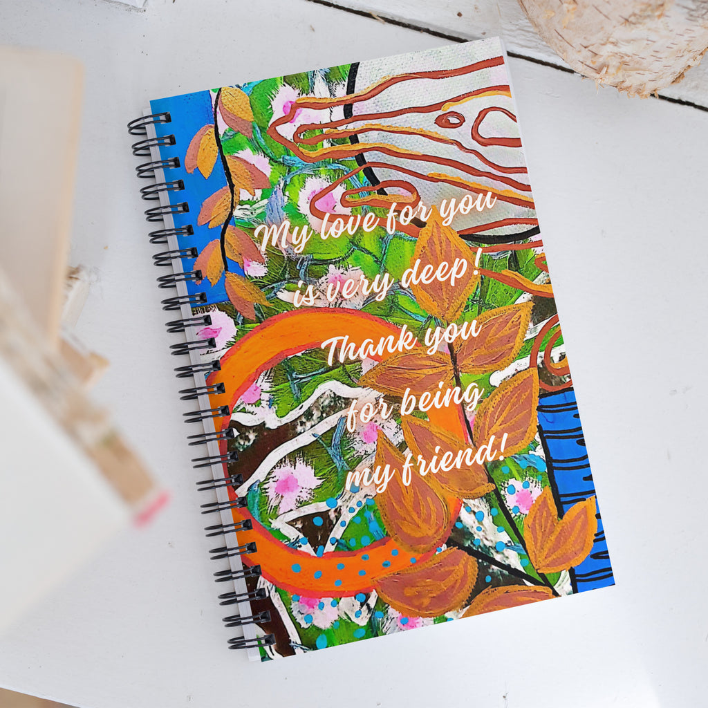 Friendship Spiral Notebook Design 8 POSTCARD The DEEP Store
