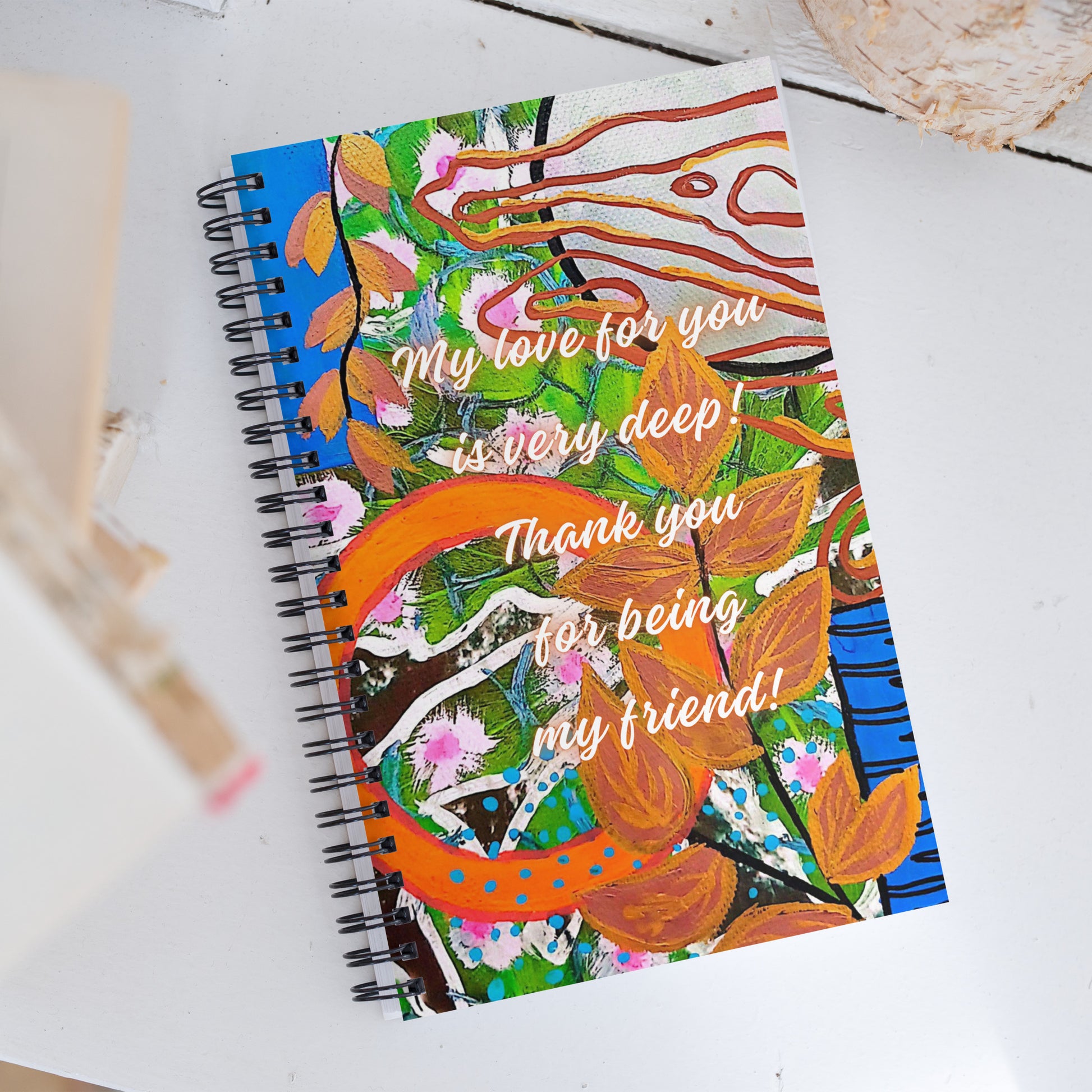 Friendship Spiral Notebook Design 8 POSTCARD The DEEP Store