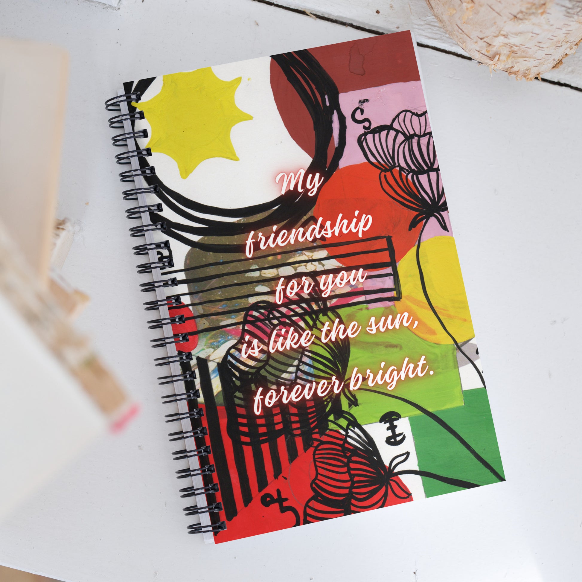 Friendship Spiral Notebook Design 10 POSTCARD The DEEP Store