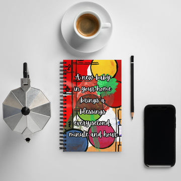 New Baby Spiral Notebook Design 2 POSTCARD The DEEP Store Default Title
