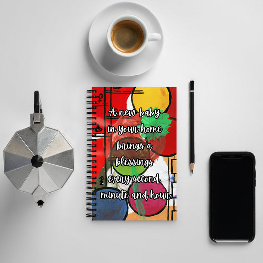 New Baby Spiral Notebook Design 2 POSTCARD The DEEP Store Default Title