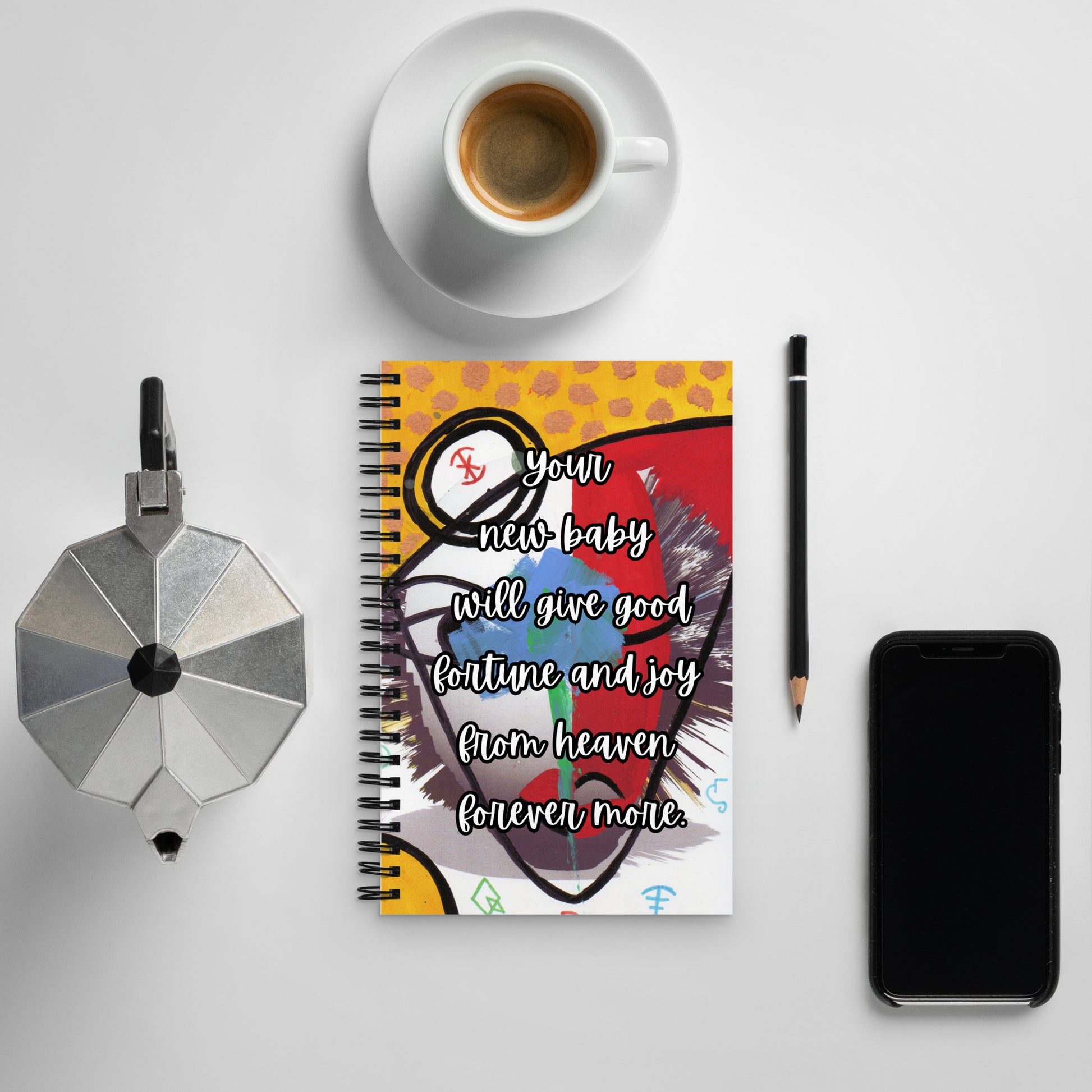 New Baby Spiral Notebook Design 5 POSTCARD The DEEP Store Default Title