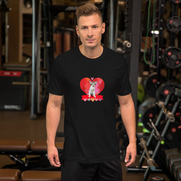 Unisex t-shirt Valentine Cat X The DEEP Store Black XS