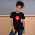Unisex t-shirt Valentine Cat XI The DEEP Store Black XS