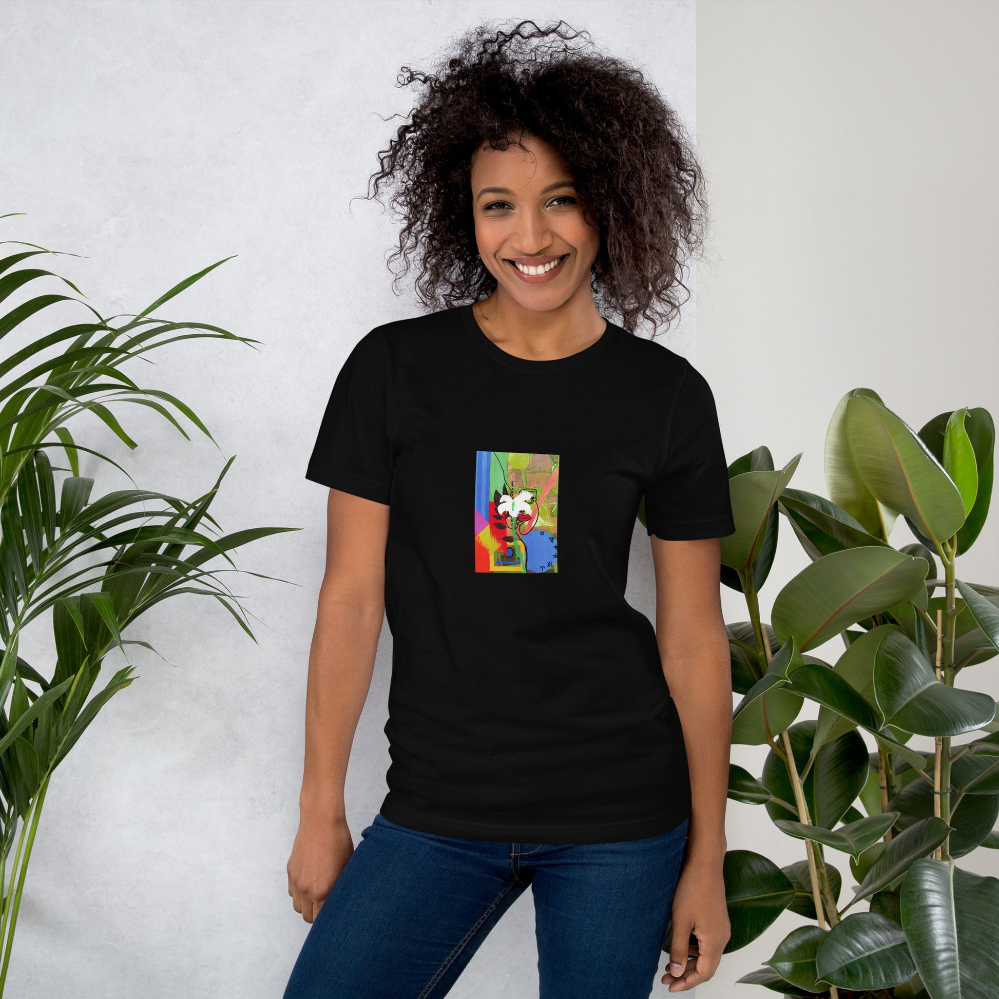 S Perimeter Flower Unisex t-shirt The DEEP Store Black XS