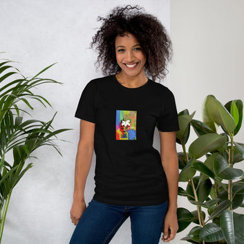 S Perimeter Flower Unisex t-shirt The DEEP Store Black XS