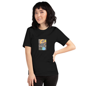 Pond View Flower Unisex t-shirt The DEEP Store Black XS