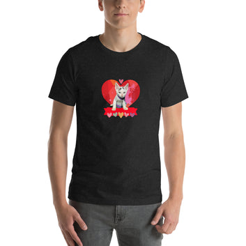 Unisex t-shirt Valentine Cat VIII The DEEP Store