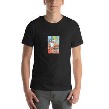 Village Square Flower Unisex t-shirt The DEEP Store Black Heather XS