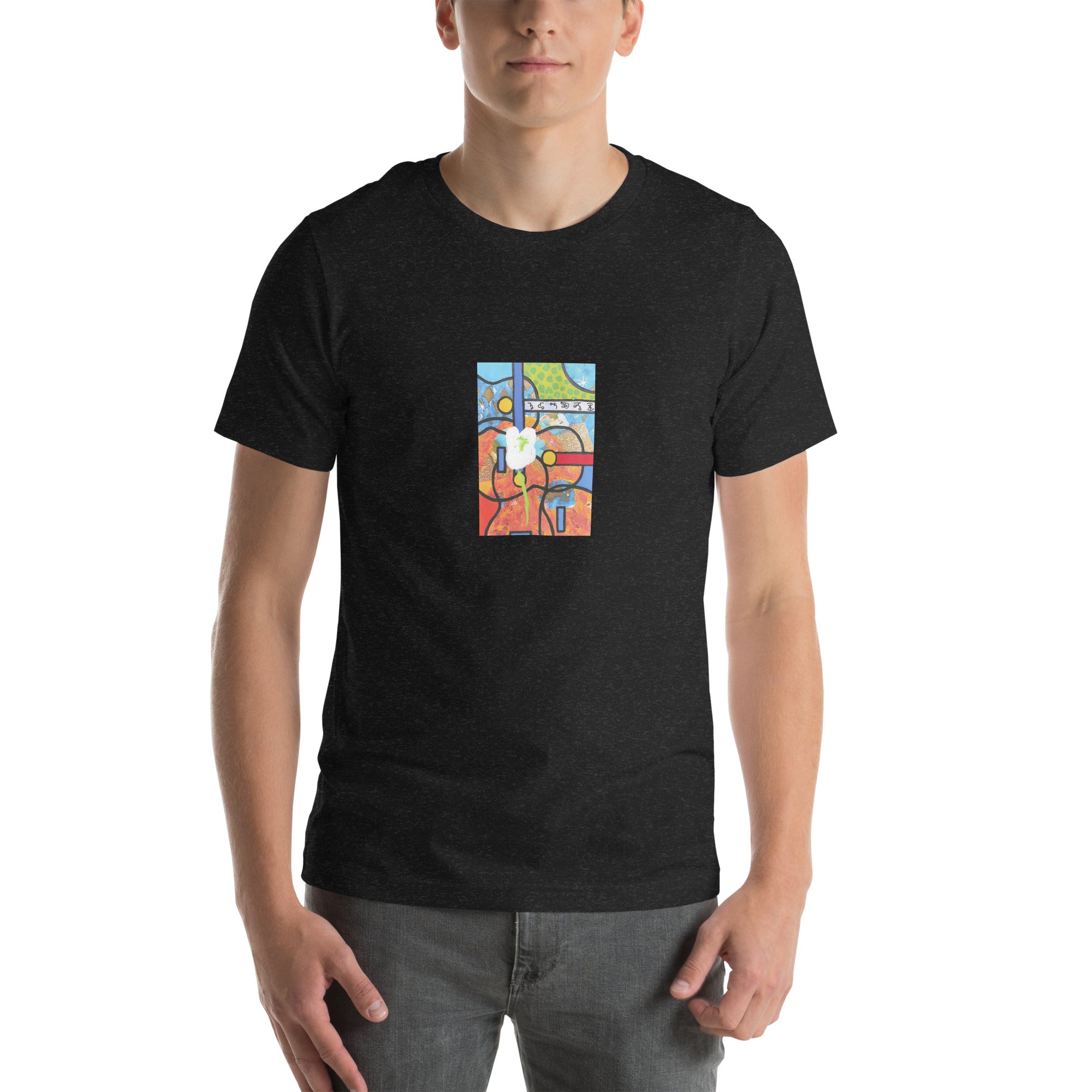 Village Square Flower Unisex t-shirt The DEEP Store Black Heather XS