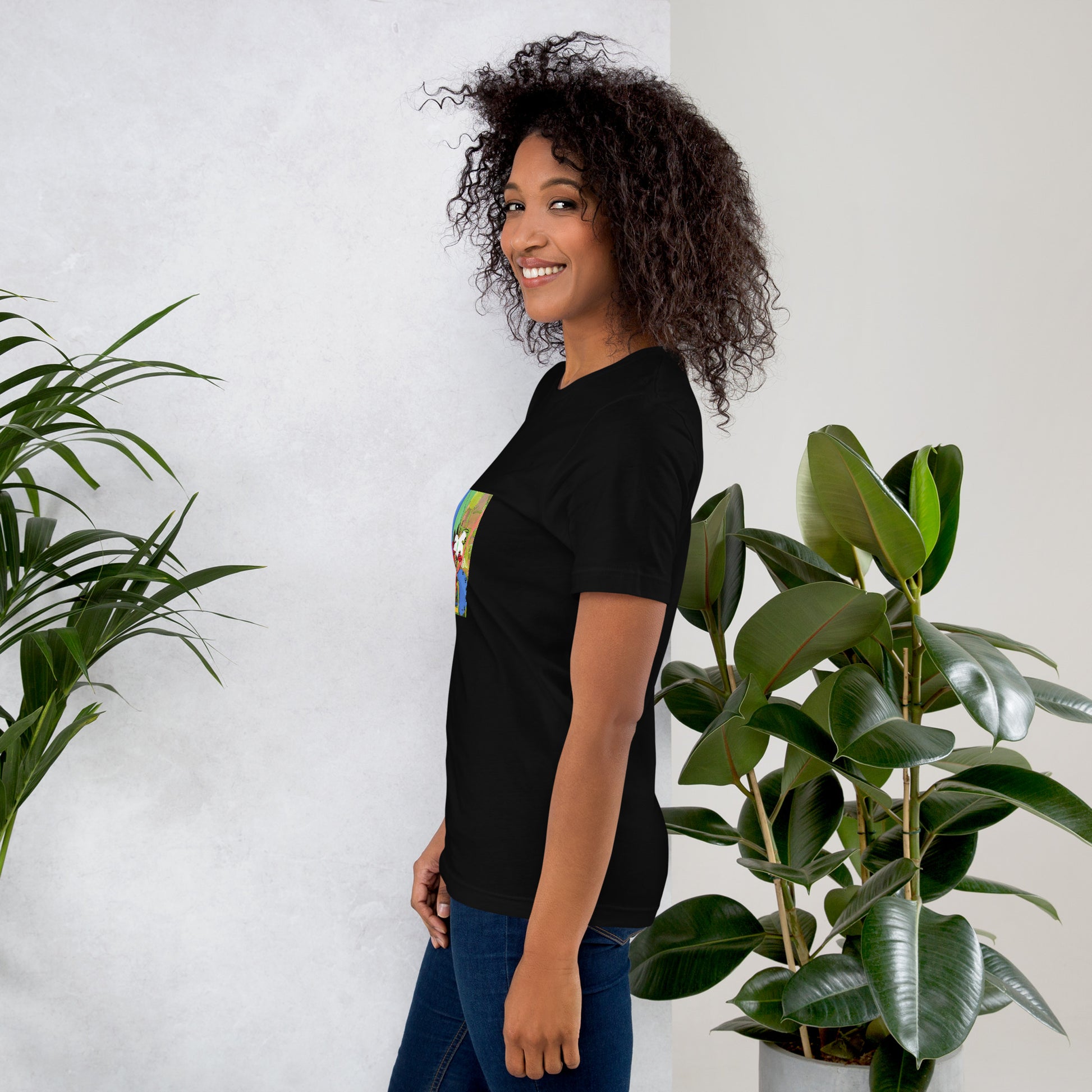 S Perimeter Flower Unisex t-shirt The DEEP Store