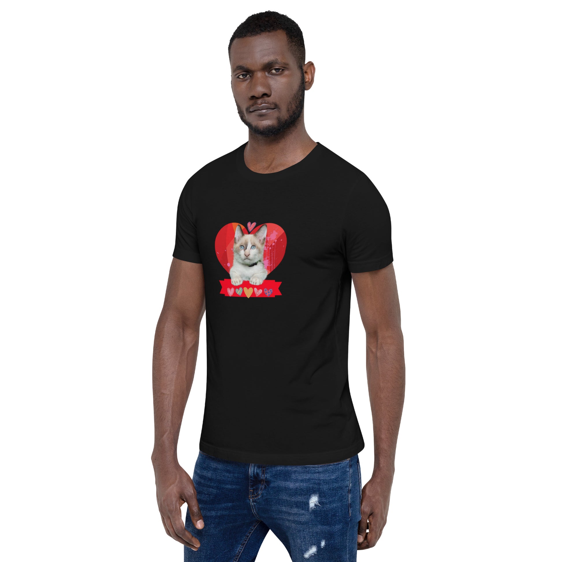 Unisex t-shirt Valentine Cat VII The DEEP Store