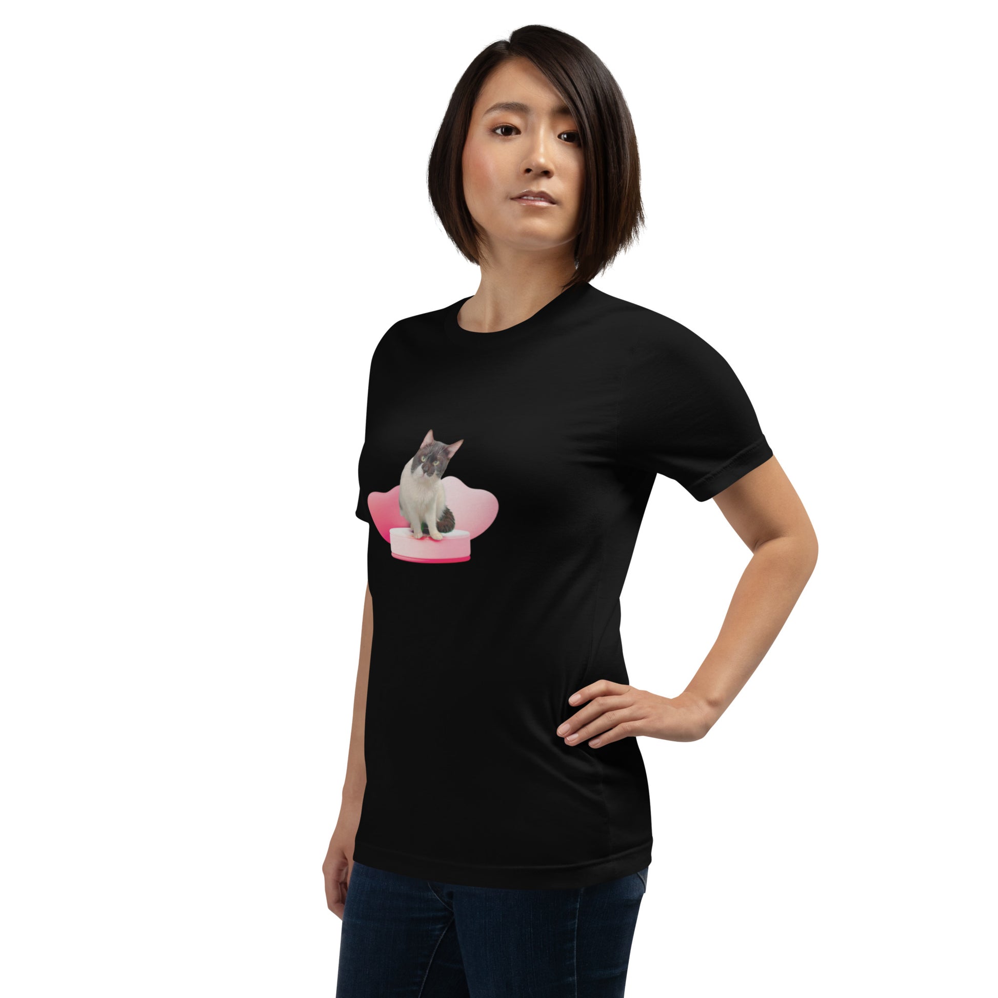 Unisex t-shirt Valentine Cat XV The DEEP Store