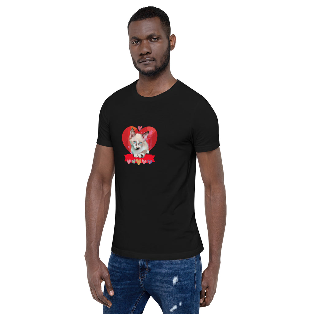 Unisex t-shirt Valentine Cat XIX The DEEP Store