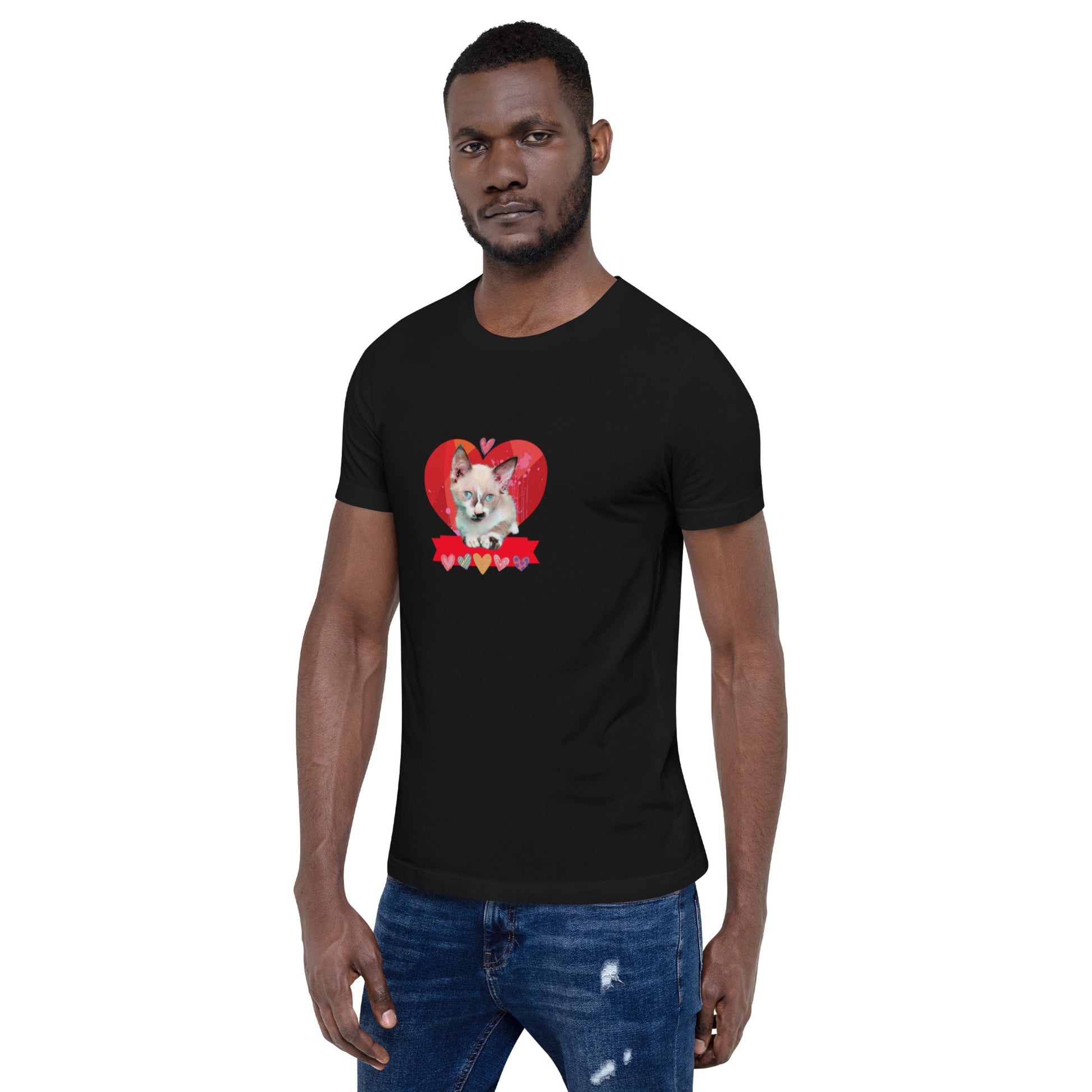 Unisex t-shirt Valentine Cat XIX The DEEP Store