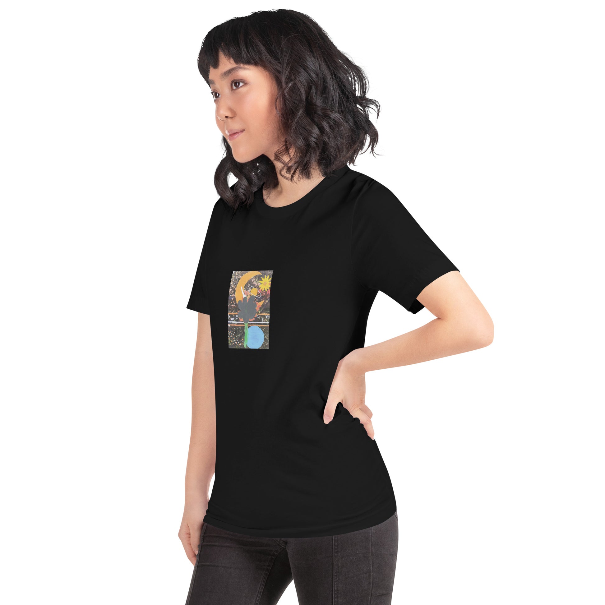 Pond View Flower Unisex t-shirt The DEEP Store