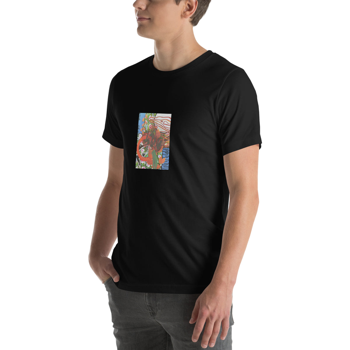 Nicole Flower Unisex T-Shirt - Supports cat rescue The DEEP Store Black XS