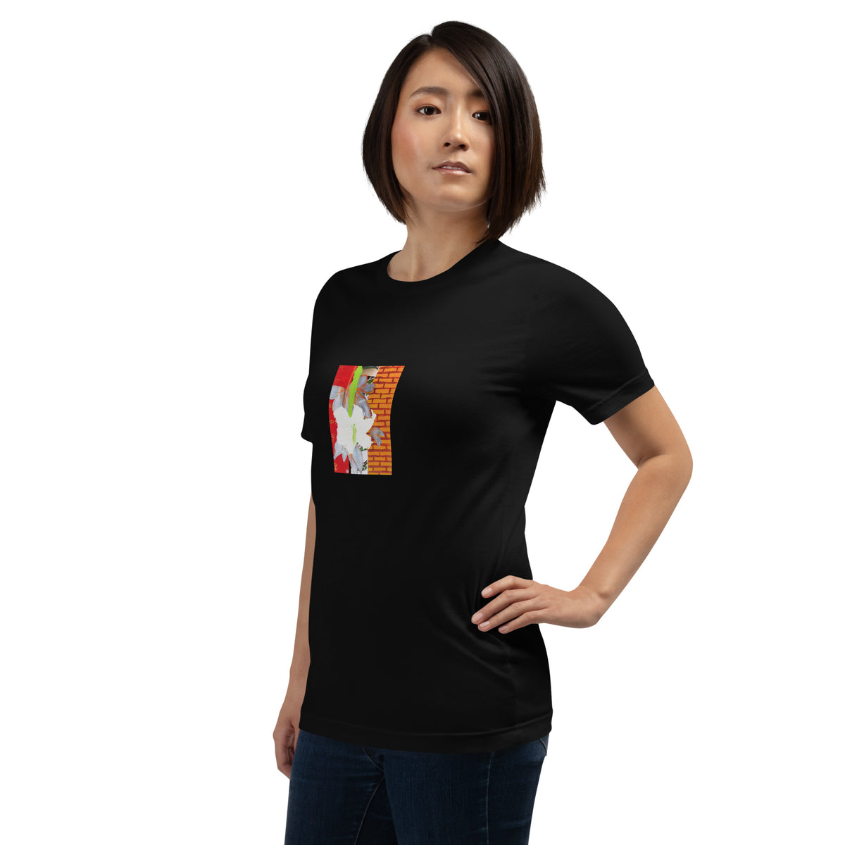 Jackson Floral Unisex T-Shirt - Supports cat rescue The DEEP Store Black XS