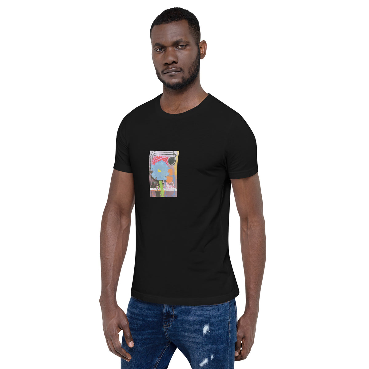Joy Blossom Unisex T-Shirt - Supports cat rescue The DEEP Store Black XS