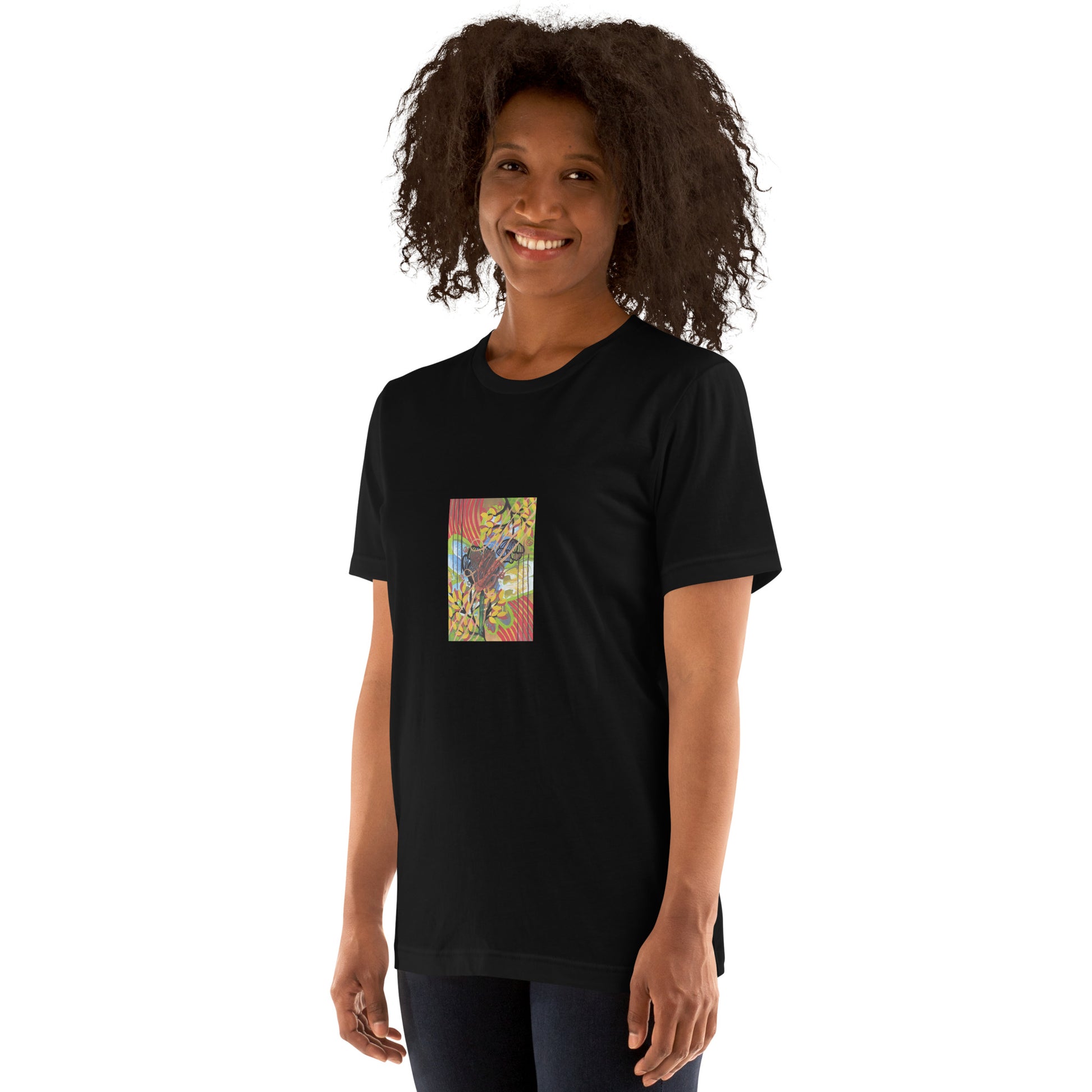 Steele Floral Unisex t-shirt The DEEP Store Black XS
