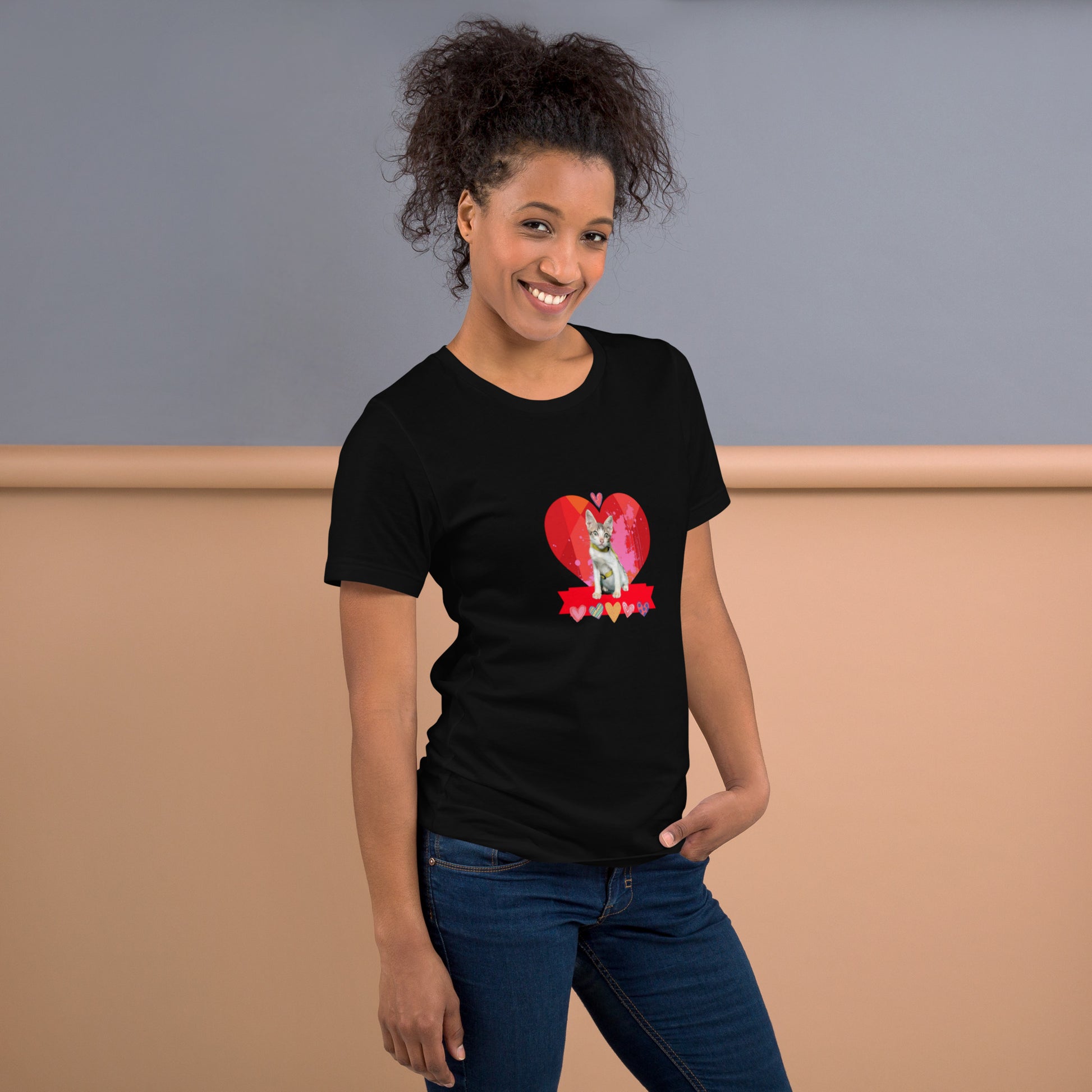 Unisex t-shirt Valentine Cat XI The DEEP Store