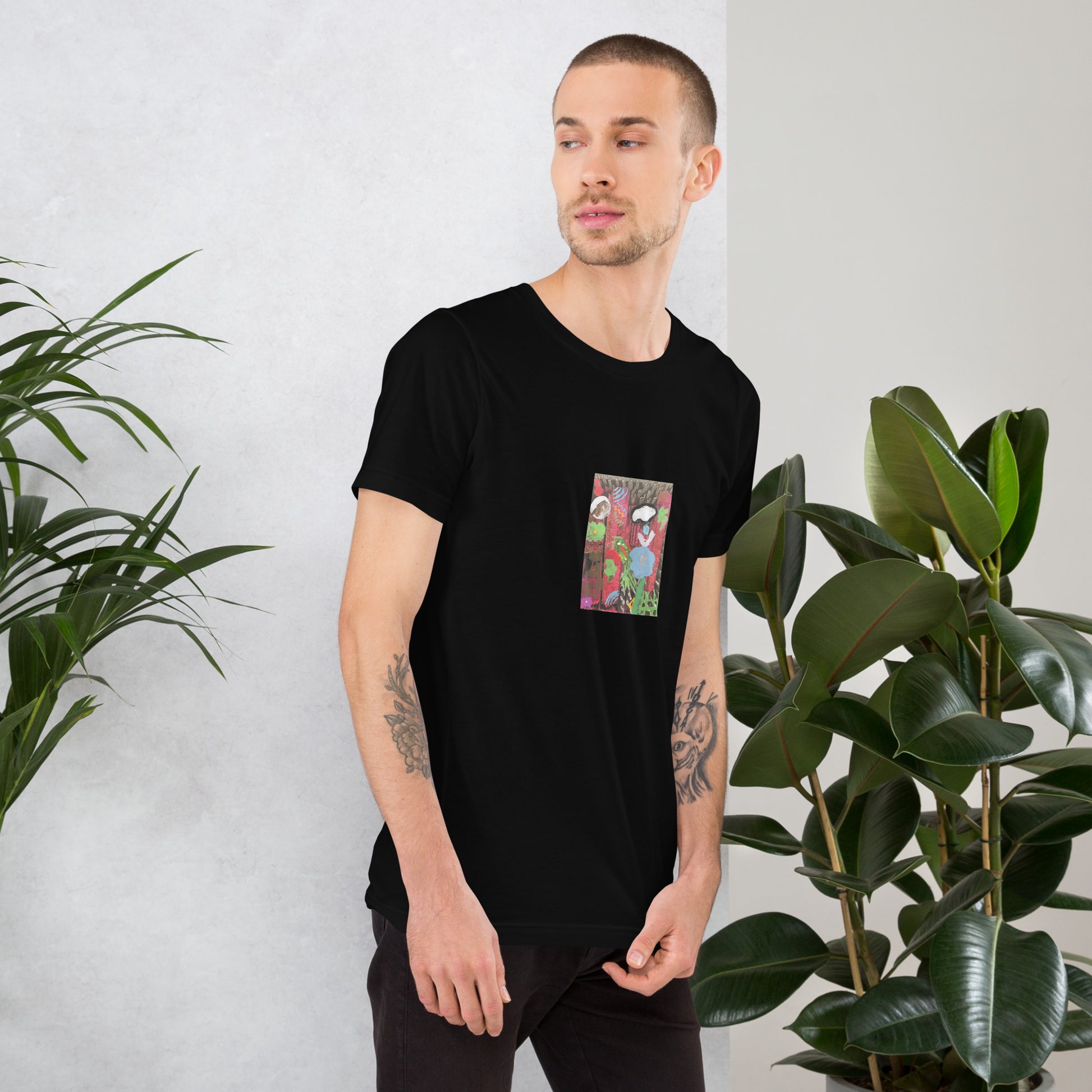 O'Donnelle Flower Unisex t-shirt The DEEP Store Black XS