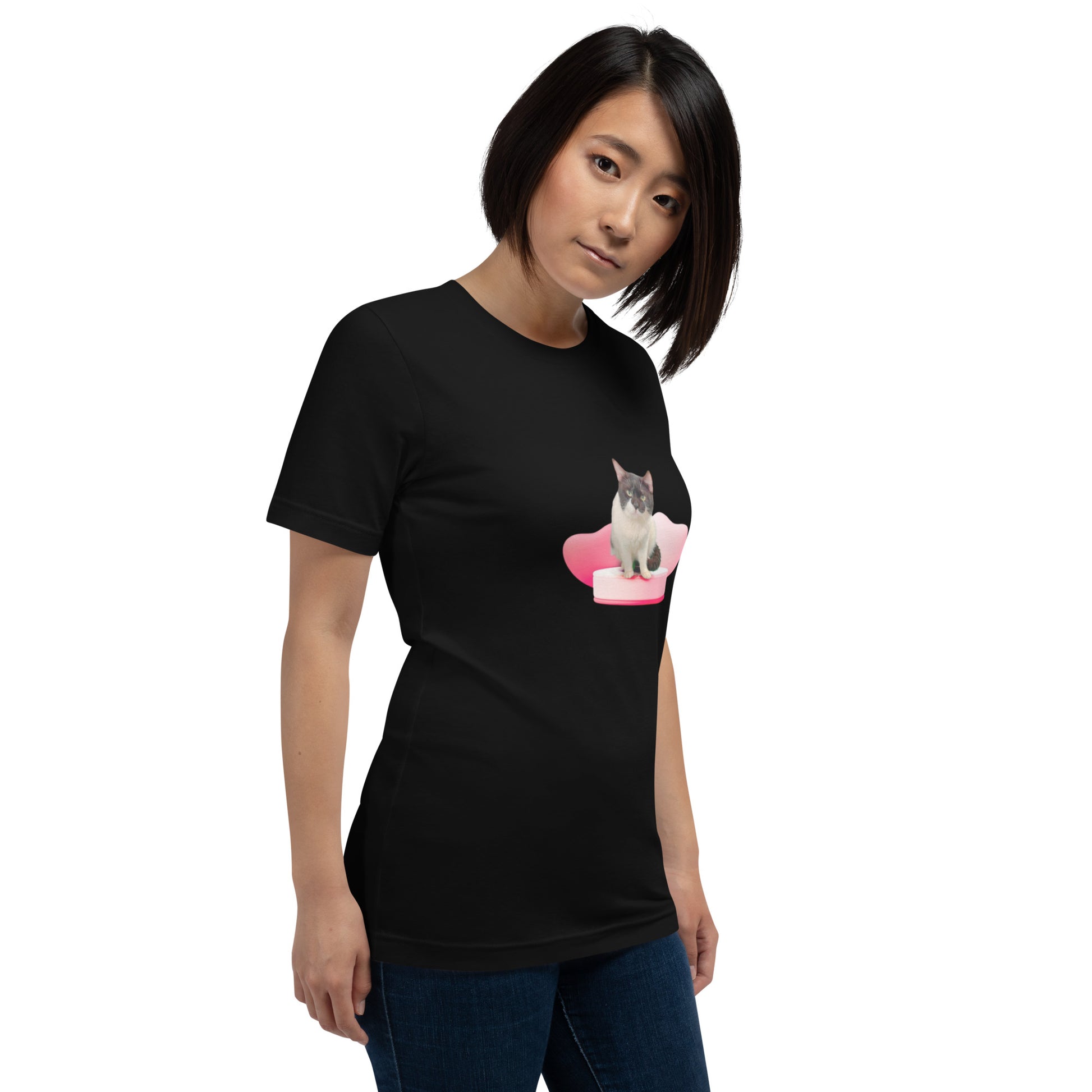 Unisex t-shirt Valentine Cat XV The DEEP Store