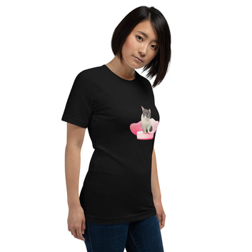 Unisex t-shirt Valentine Cat XV The DEEP Store