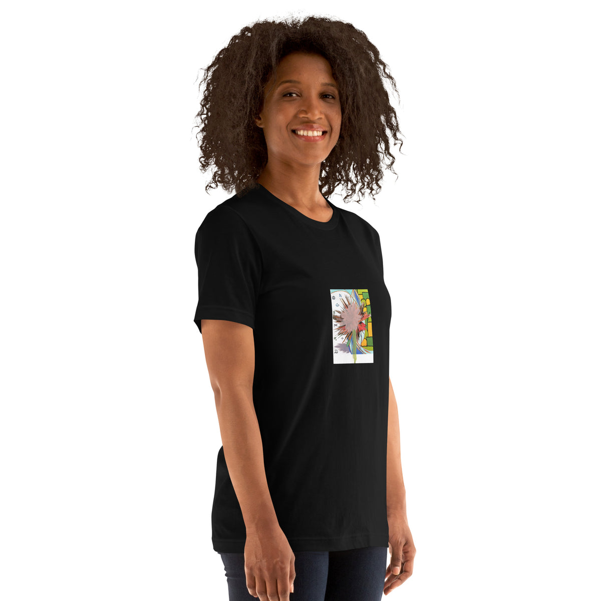 Glen Carlyn Flower Unisex T-Shirt - Supports cat rescue The DEEP Store Black XS