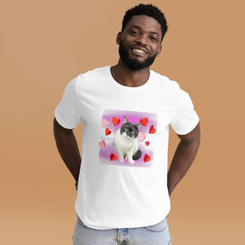 Unisex t-shirt Valentine Cat I The DEEP Store