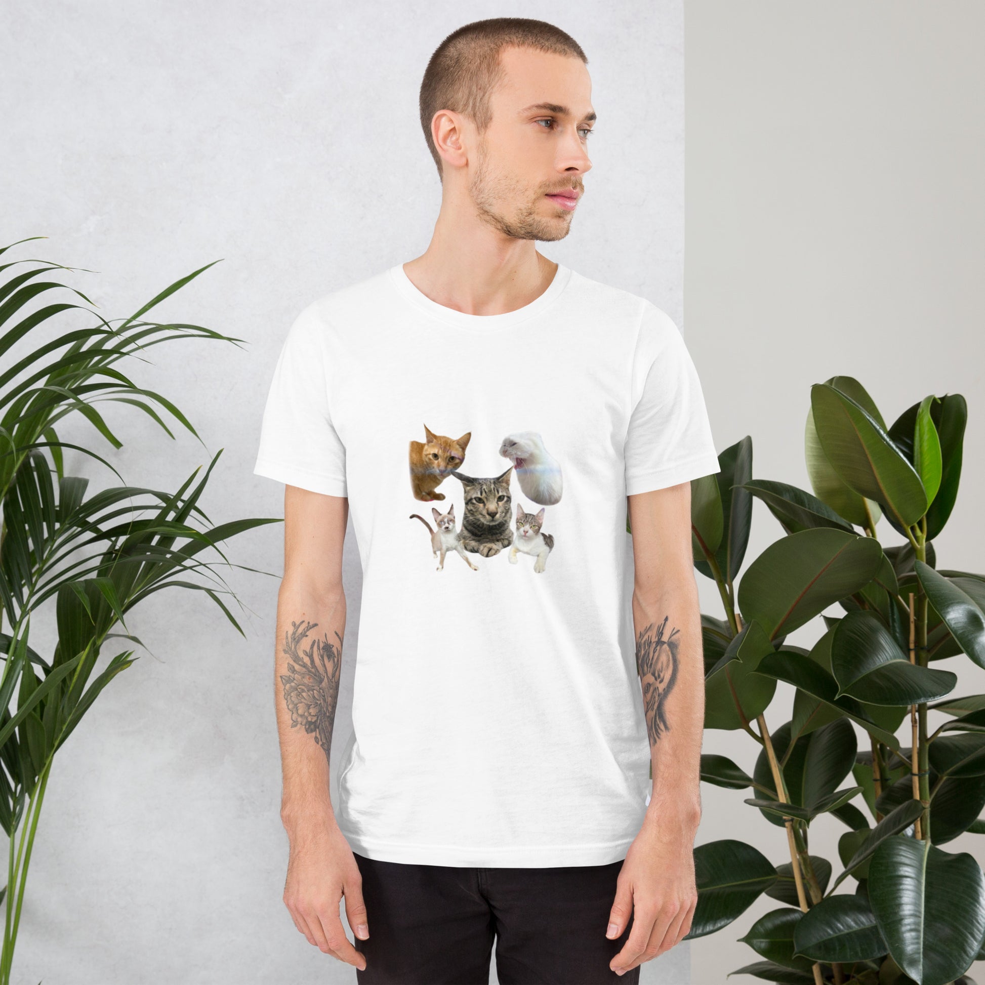 Unisex t-shirt Valentine Cat VI The DEEP Store White XS