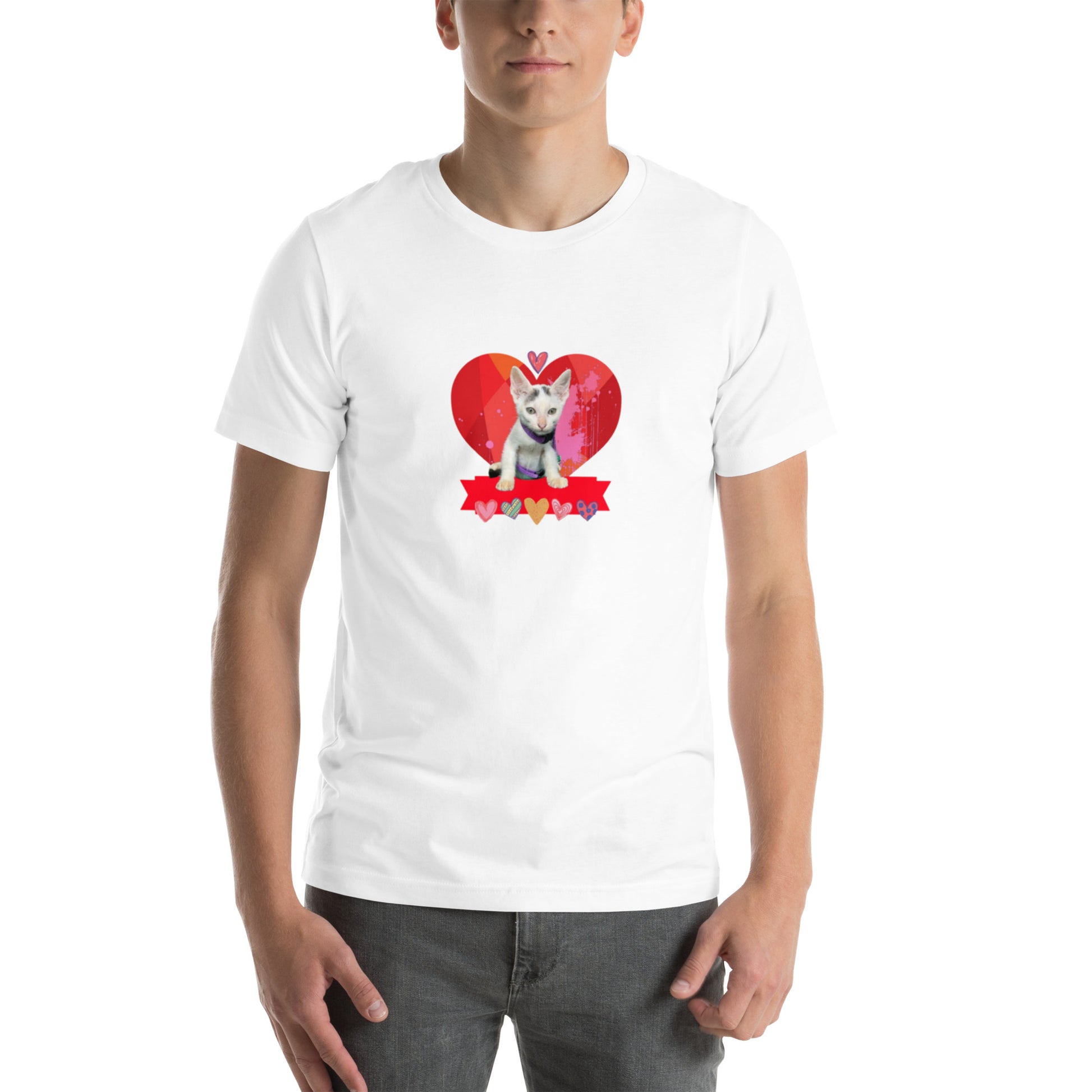 Unisex t-shirt Valentine Cat VIII The DEEP Store