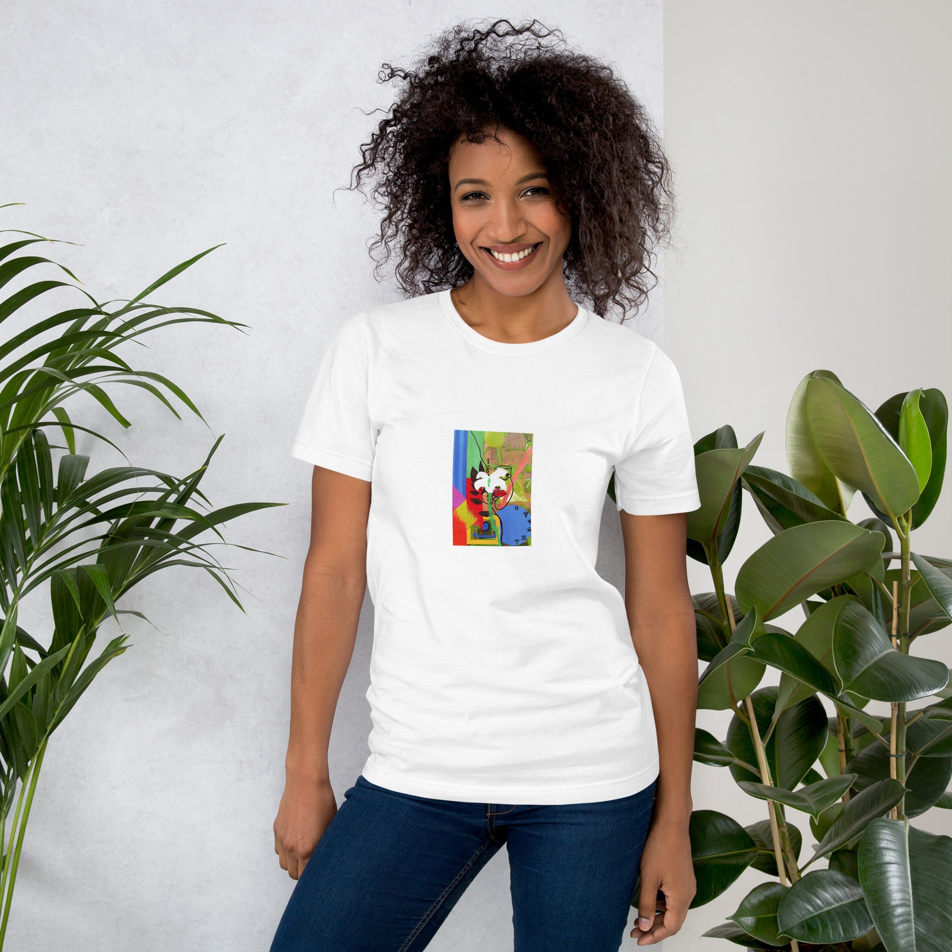 S Perimeter Flower Unisex t-shirt The DEEP Store White XS