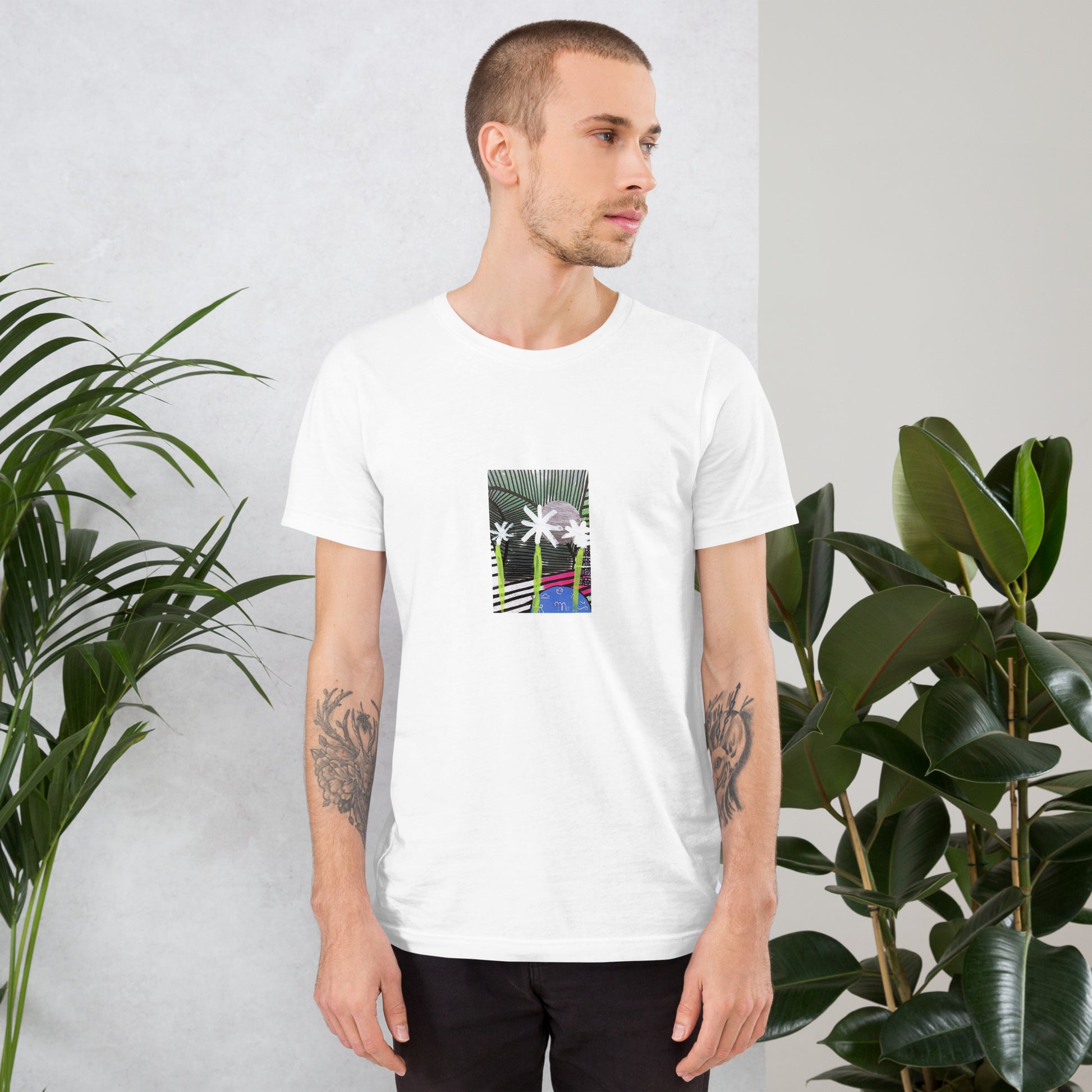 Rutherford Floral Unisex t-shirt The DEEP Store White XS