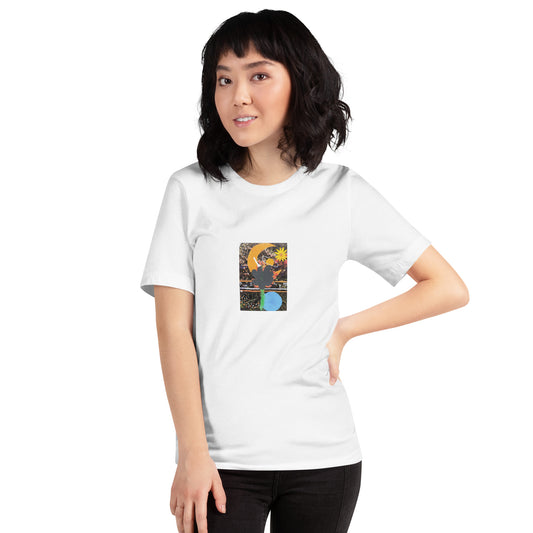 Pond View Flower Unisex t-shirt The DEEP Store White XS