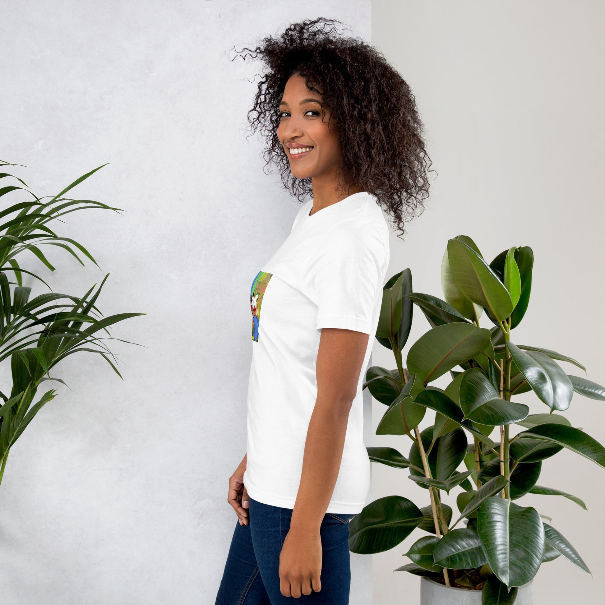 S Perimeter Flower Unisex t-shirt The DEEP Store