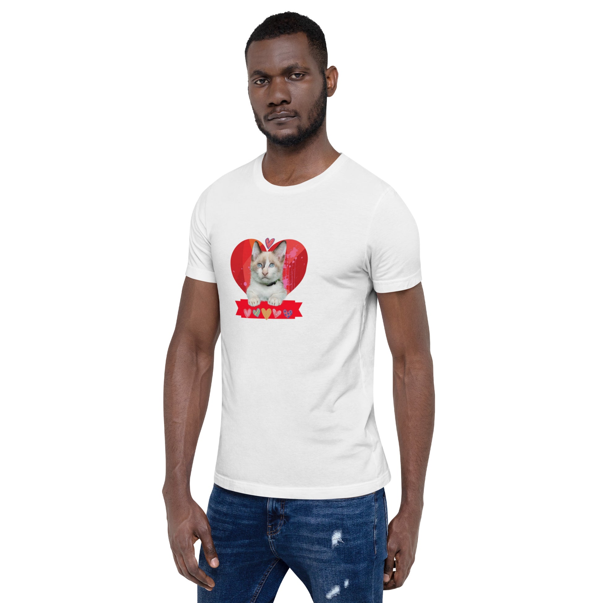 Unisex t-shirt Valentine Cat VII The DEEP Store