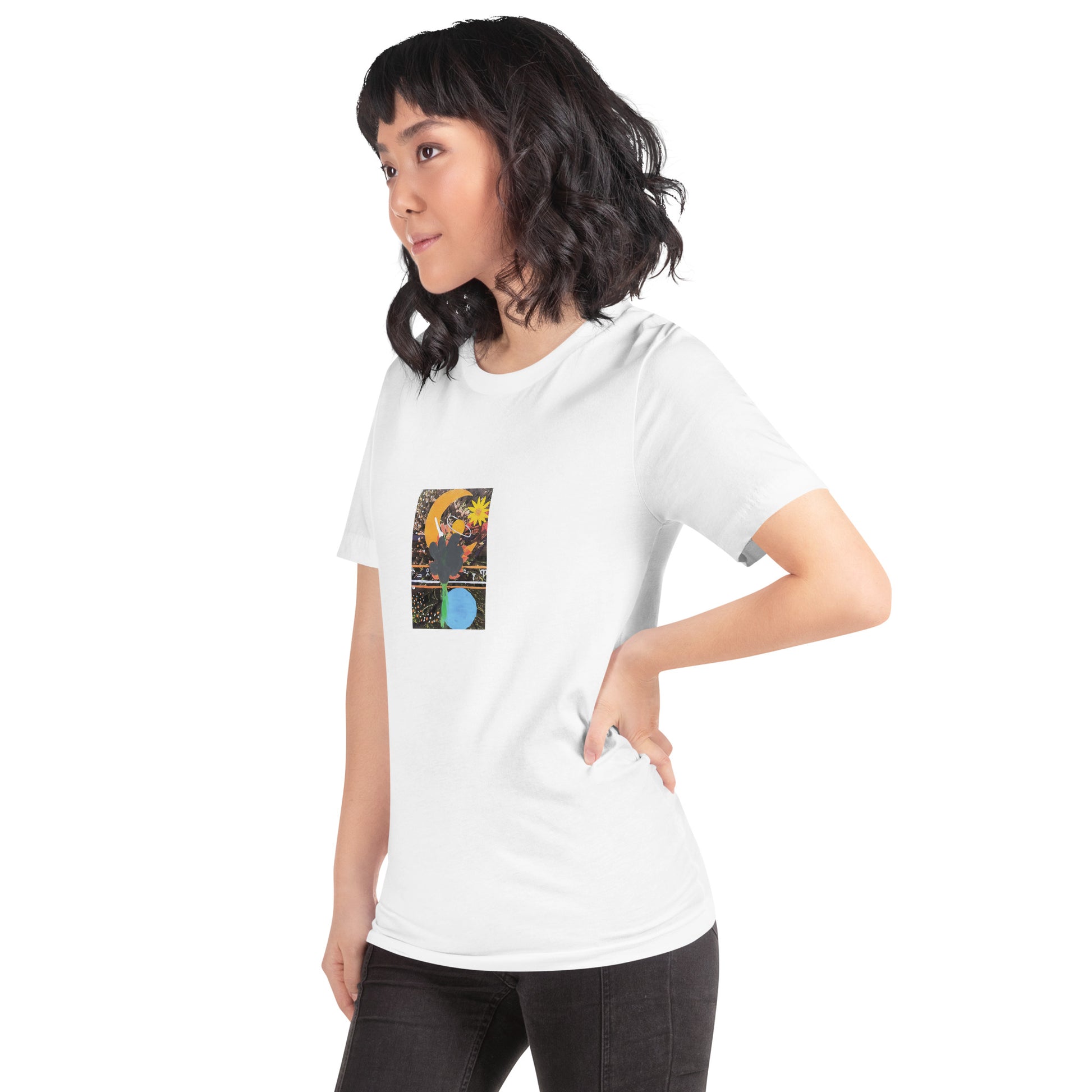 Pond View Flower Unisex t-shirt The DEEP Store