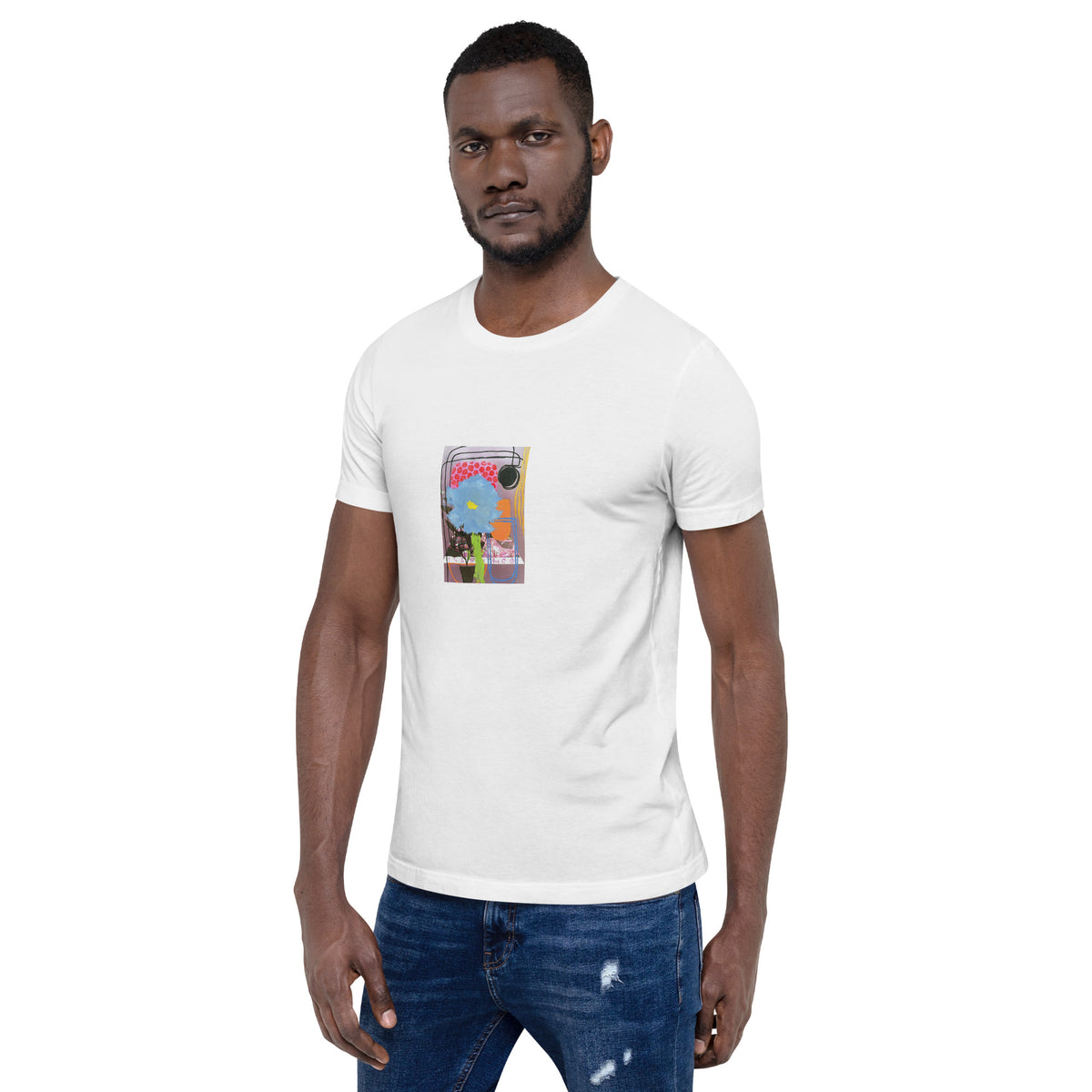 Joy Blossom Unisex T-Shirt - Supports cat rescue The DEEP Store White XS