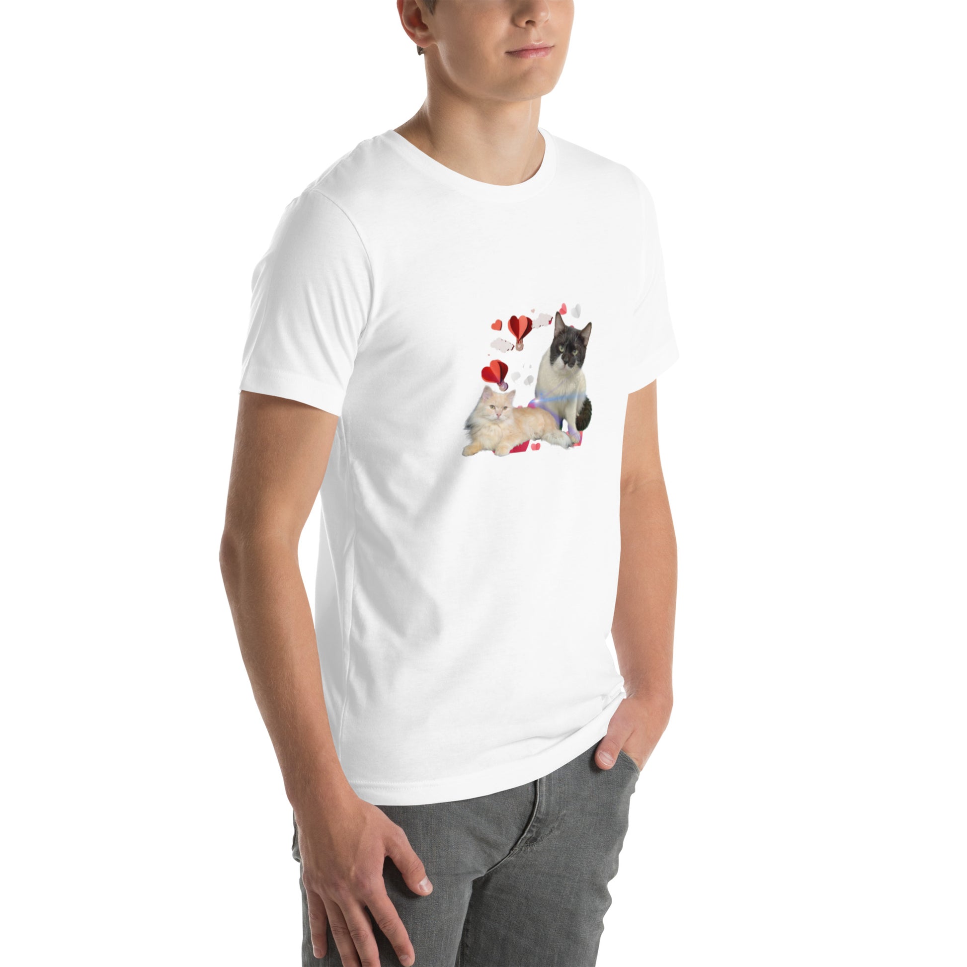 Unisex t-shirt Valentine Cat III The DEEP Store
