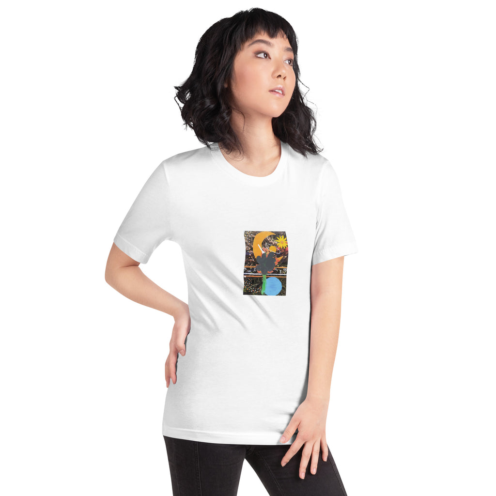 Pond View Flower Unisex t-shirt The DEEP Store
