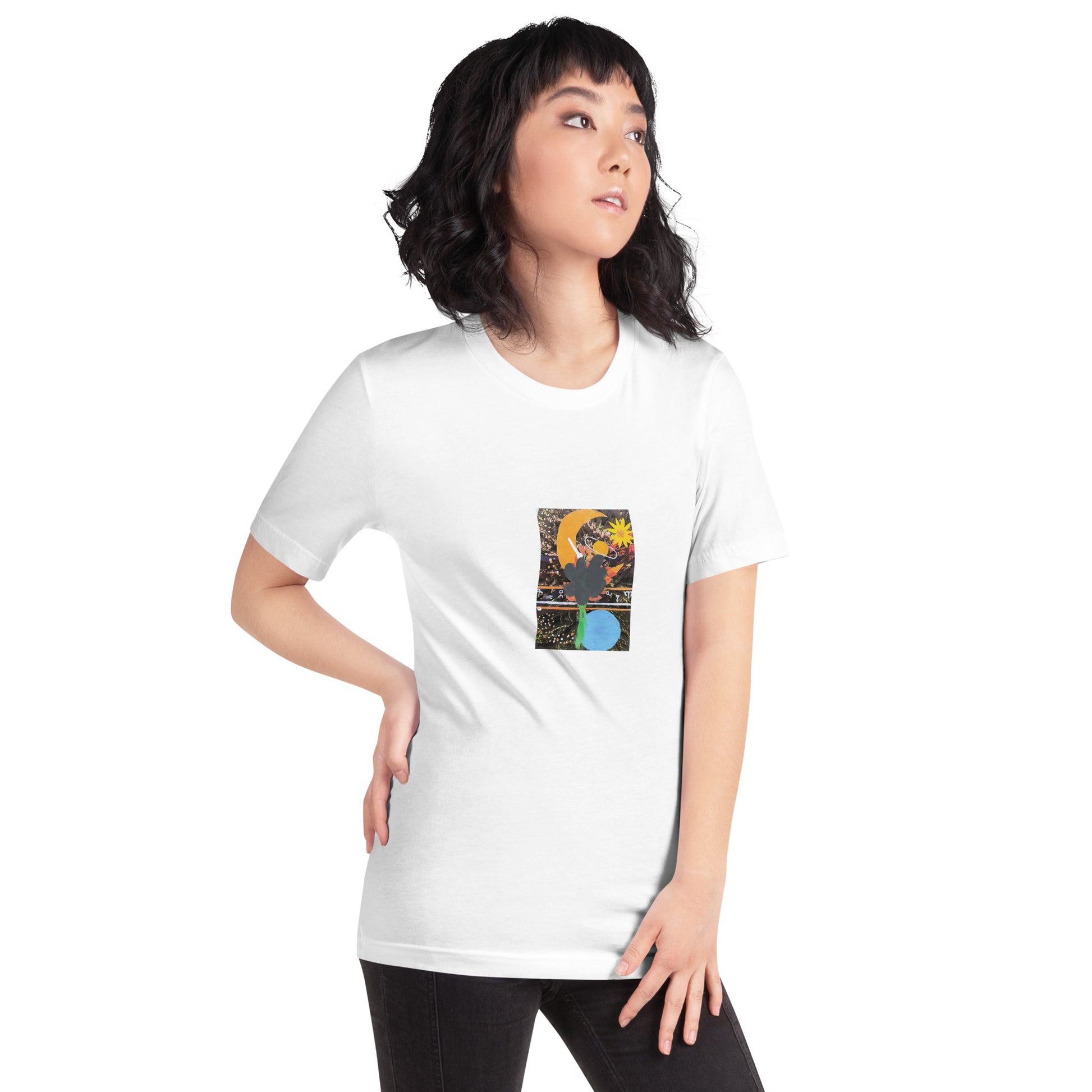 Pond View Flower Unisex t-shirt The DEEP Store