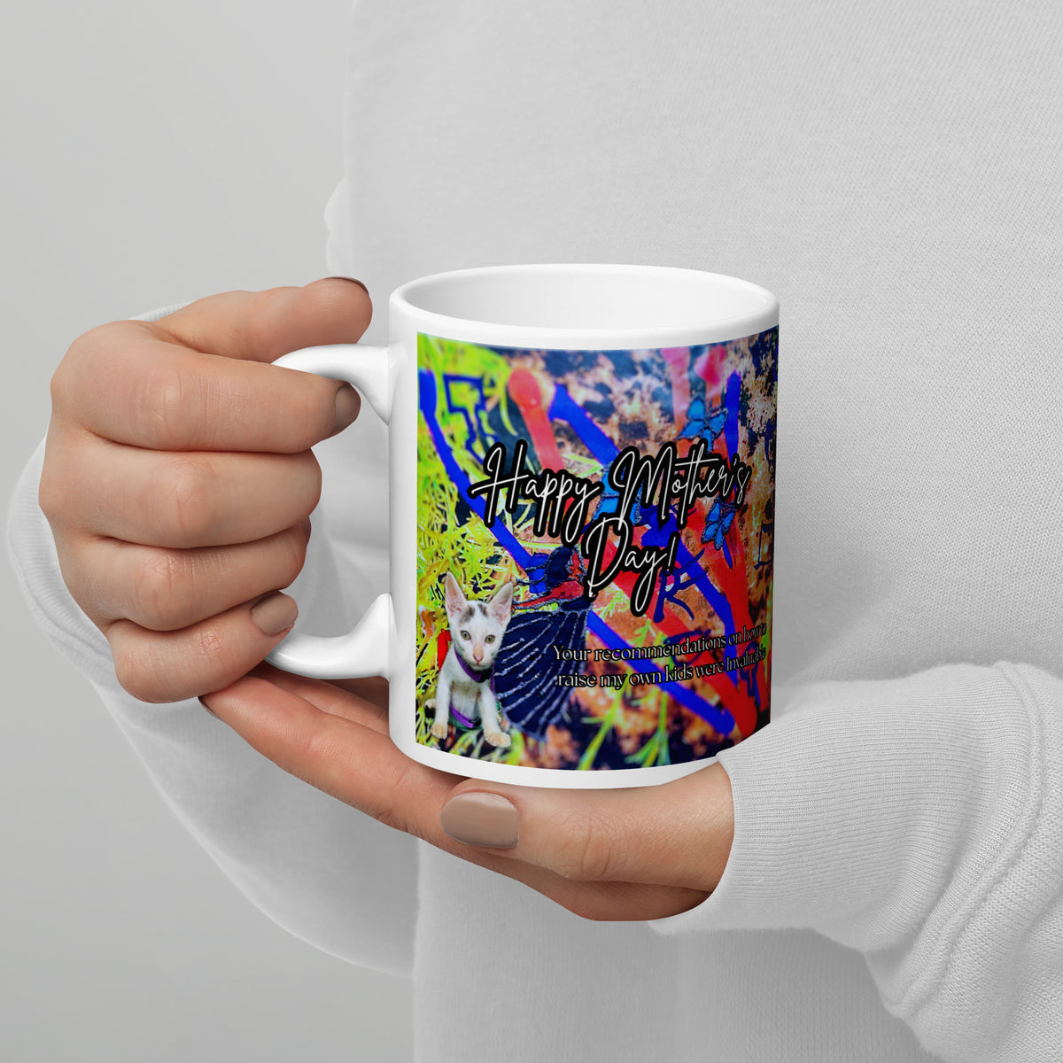 Grateful Cat Mug - Mother's Day Mug MUG The DEEP Store
