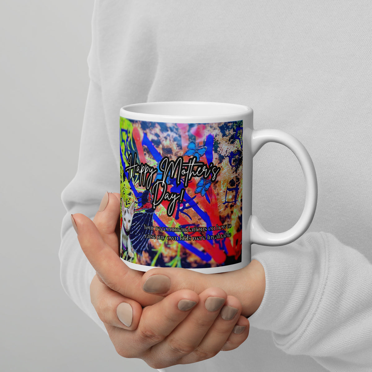Grateful Cat Mug - Mother's Day Mug MUG The DEEP Store