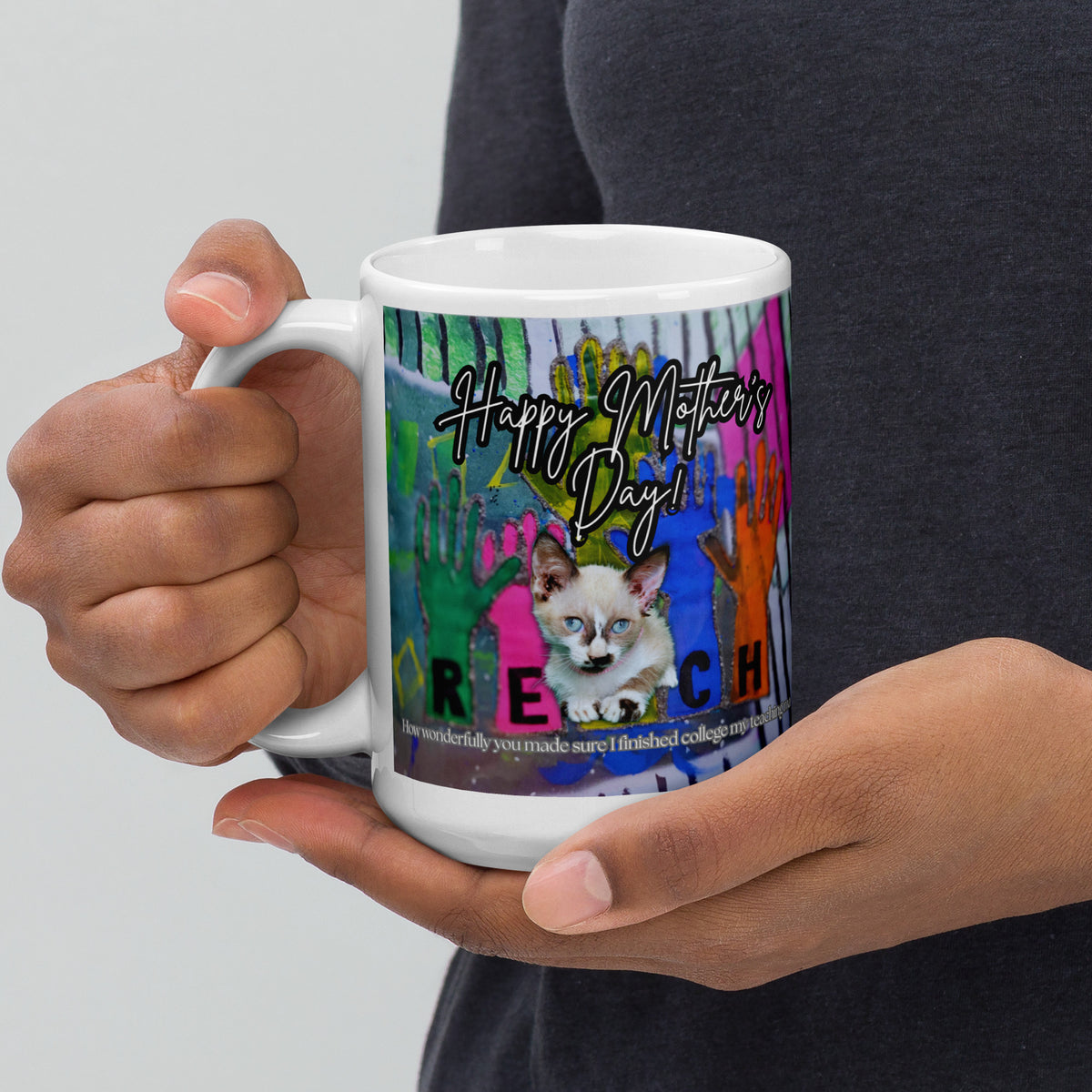 Reach Cat Mug - Mother's Day Mug MUG The DEEP Store