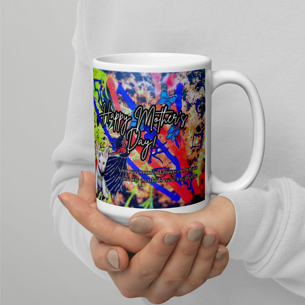 Grateful Cat Mug - Mother's Day Mug MUG The DEEP Store