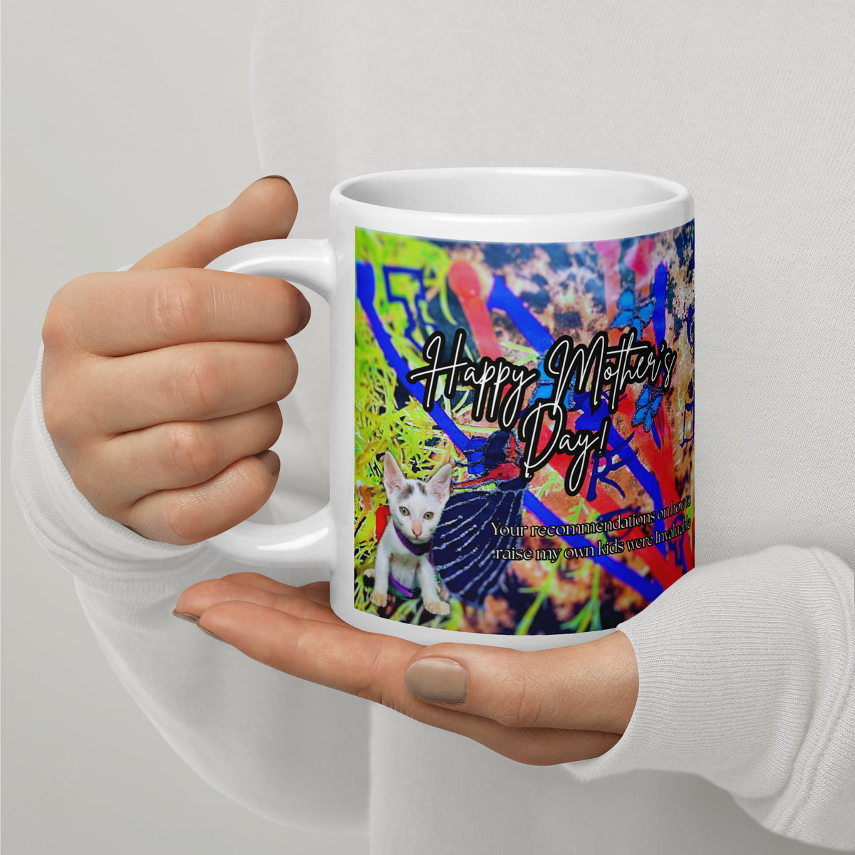 Grateful Cat Mug - Mother's Day Mug MUG The DEEP Store